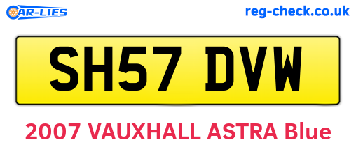 SH57DVW are the vehicle registration plates.