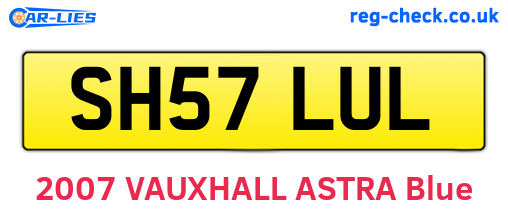 SH57LUL are the vehicle registration plates.