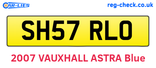SH57RLO are the vehicle registration plates.