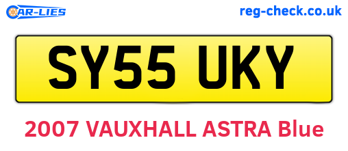 SY55UKY are the vehicle registration plates.