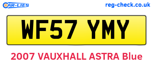 WF57YMY are the vehicle registration plates.