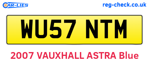 WU57NTM are the vehicle registration plates.