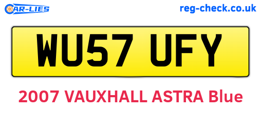 WU57UFY are the vehicle registration plates.