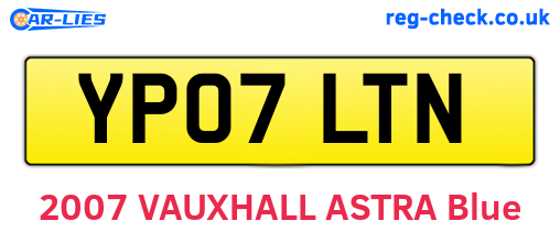 YP07LTN are the vehicle registration plates.