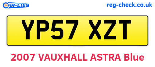 YP57XZT are the vehicle registration plates.