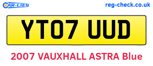 YT07UUD are the vehicle registration plates.