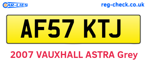 AF57KTJ are the vehicle registration plates.