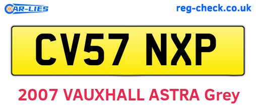 CV57NXP are the vehicle registration plates.