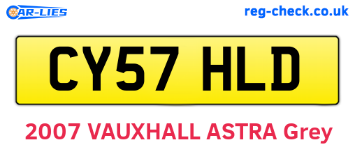 CY57HLD are the vehicle registration plates.