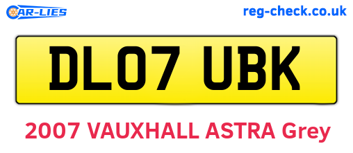 DL07UBK are the vehicle registration plates.