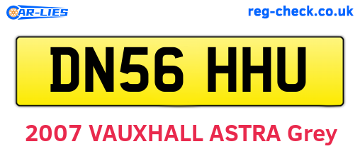 DN56HHU are the vehicle registration plates.