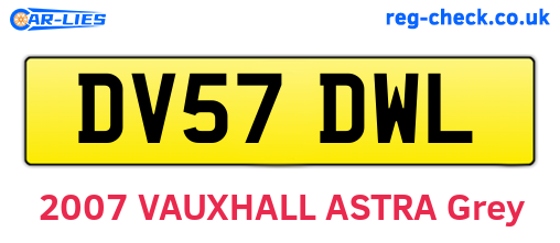 DV57DWL are the vehicle registration plates.