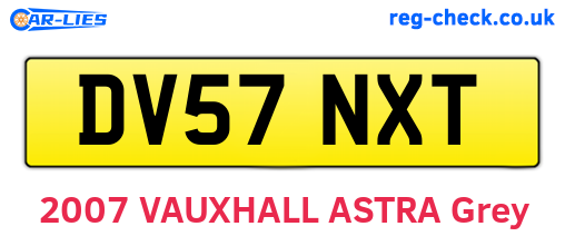 DV57NXT are the vehicle registration plates.