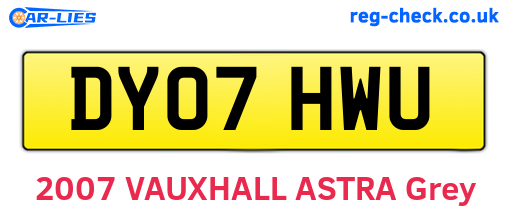 DY07HWU are the vehicle registration plates.