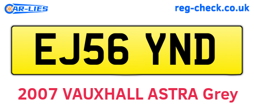 EJ56YND are the vehicle registration plates.
