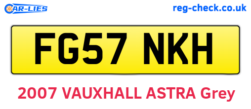 FG57NKH are the vehicle registration plates.