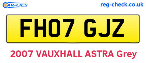 FH07GJZ are the vehicle registration plates.
