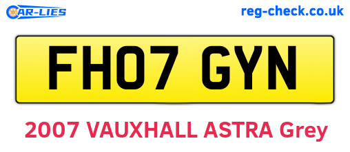 FH07GYN are the vehicle registration plates.
