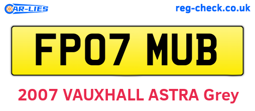 FP07MUB are the vehicle registration plates.