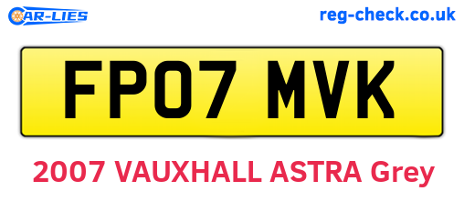 FP07MVK are the vehicle registration plates.
