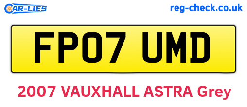 FP07UMD are the vehicle registration plates.
