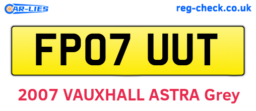 FP07UUT are the vehicle registration plates.