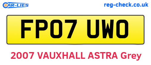 FP07UWO are the vehicle registration plates.