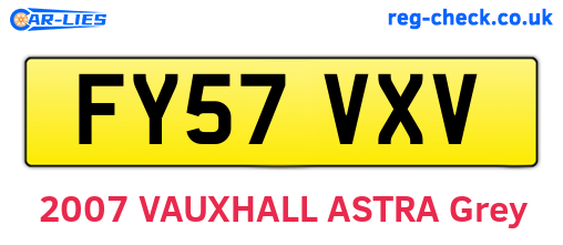 FY57VXV are the vehicle registration plates.