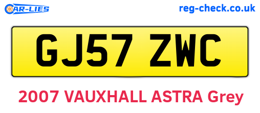 GJ57ZWC are the vehicle registration plates.