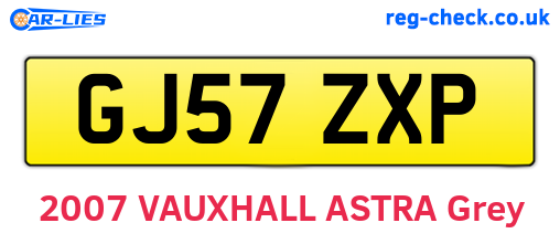 GJ57ZXP are the vehicle registration plates.