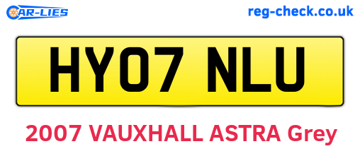 HY07NLU are the vehicle registration plates.