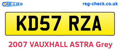 KD57RZA are the vehicle registration plates.