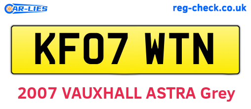 KF07WTN are the vehicle registration plates.