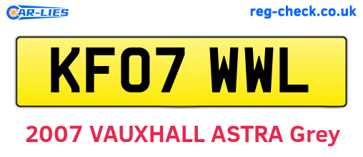 KF07WWL are the vehicle registration plates.