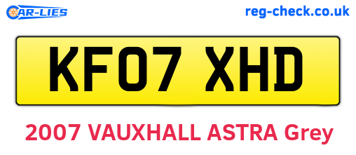 KF07XHD are the vehicle registration plates.