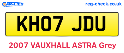KH07JDU are the vehicle registration plates.