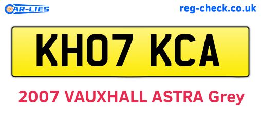 KH07KCA are the vehicle registration plates.