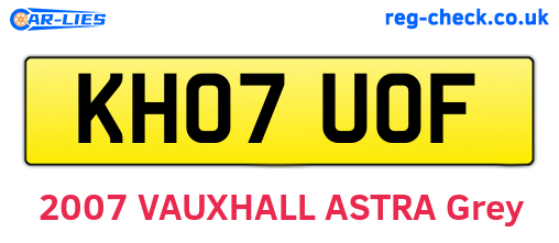 KH07UOF are the vehicle registration plates.