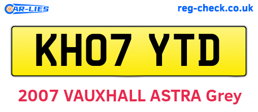 KH07YTD are the vehicle registration plates.