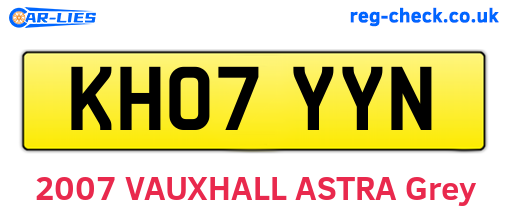 KH07YYN are the vehicle registration plates.