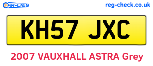 KH57JXC are the vehicle registration plates.