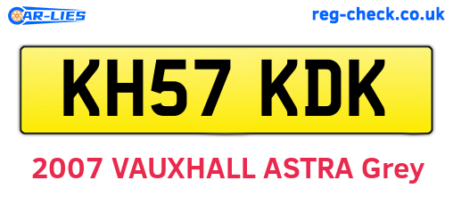 KH57KDK are the vehicle registration plates.