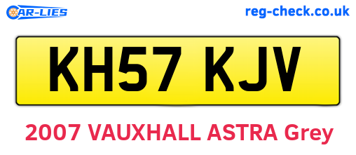 KH57KJV are the vehicle registration plates.