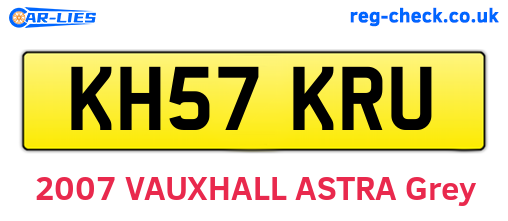 KH57KRU are the vehicle registration plates.