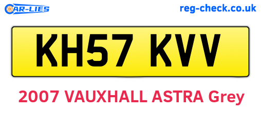 KH57KVV are the vehicle registration plates.