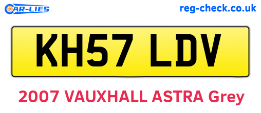 KH57LDV are the vehicle registration plates.