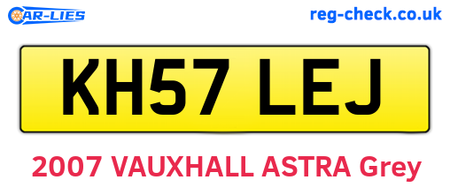 KH57LEJ are the vehicle registration plates.