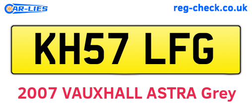 KH57LFG are the vehicle registration plates.