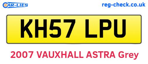 KH57LPU are the vehicle registration plates.