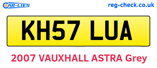 KH57LUA are the vehicle registration plates.